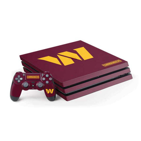 NFL Washington Commanders Distressed PS4 Pro Bundle Skin