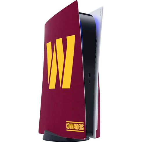 NFL Washington Commanders Distressed PS5 Console Skin