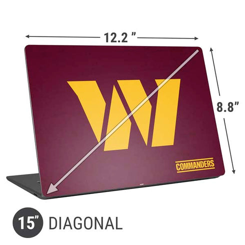 NFL Washington Commanders Distressed Universal Laptop 15in (12.2 x 8.8in) Skin