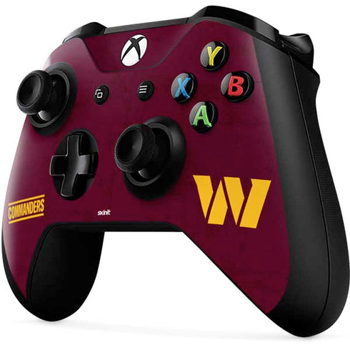 NFL Washington Commanders Distressed Xbox One X Controller Skin