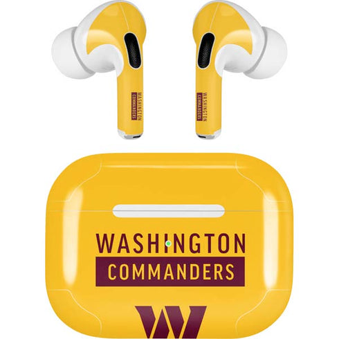 NFL Washington Commanders Yellow AirPods Pro 2nd Gen Skin