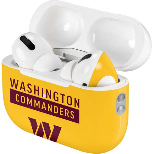 NFL Washington Commanders Yellow AirPods Pro 2nd Gen Skin