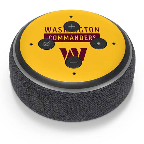 NFL Washington Commanders Yellow Amazon Echo Dot Skin