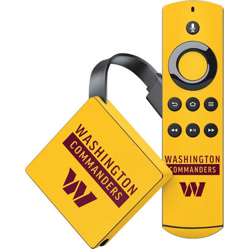 NFL Washington Commanders Yellow Amazon Fire TV Skin
