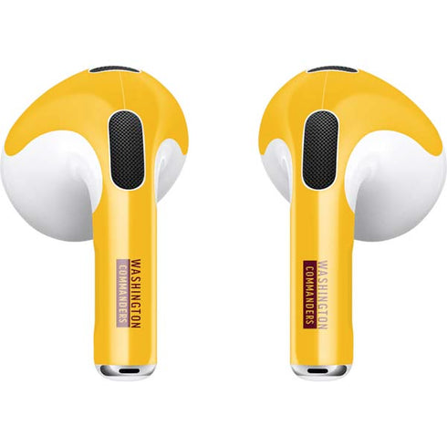 NFL Washington Commanders Yellow Apple AirPods (3rd Gen 2021) Skin