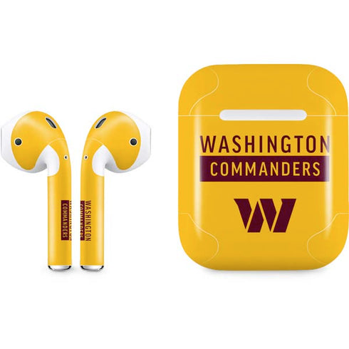 NFL Washington Commanders Yellow Apple AirPods Skin