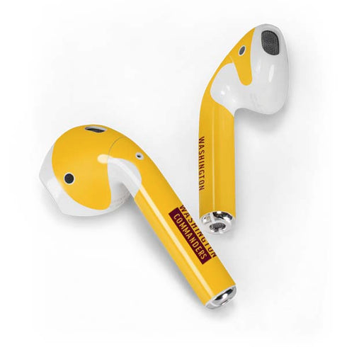 NFL Washington Commanders Yellow Apple AirPods Skin