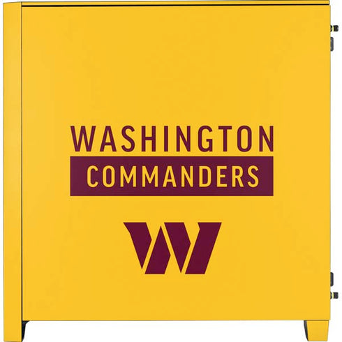 NFL Washington Commanders Yellow Corsair 4000D Tempered Glass Mid-Tower ATX Case Skin