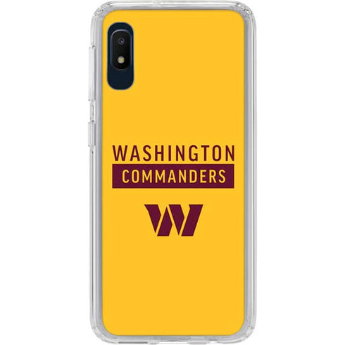NFL Washington Commanders Yellow Galaxy A10e Clear Case