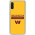 NFL Washington Commanders Yellow Galaxy A10e Clear Case