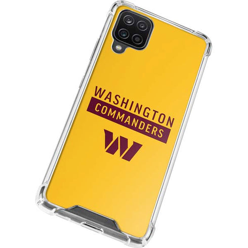 NFL Washington Commanders Yellow Galaxy A12 Clear Case