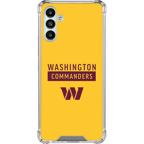NFL Washington Commanders Yellow Galaxy A13 5G Clear Case