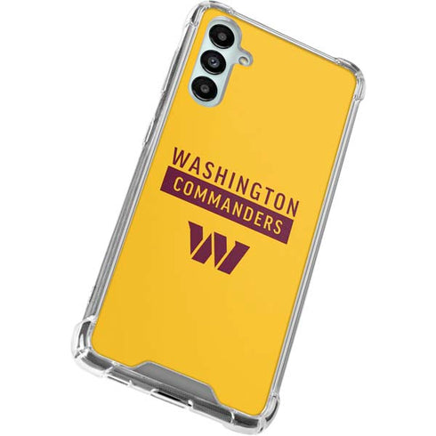 NFL Washington Commanders Yellow Galaxy A14 5G Clear Case