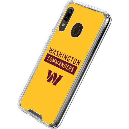 NFL Washington Commanders Yellow Galaxy A30 Clear Case