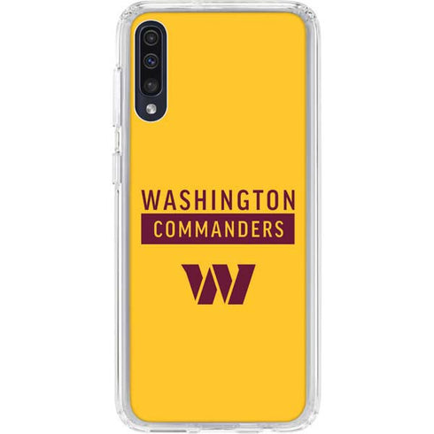 NFL Washington Commanders Yellow Galaxy A50 Clear Case