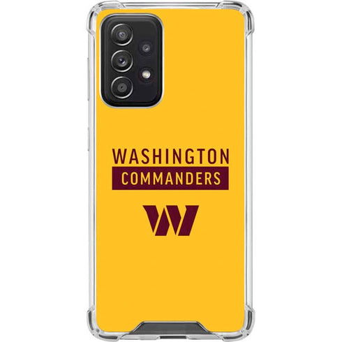 NFL Washington Commanders Yellow Galaxy A52 5G Clear Case