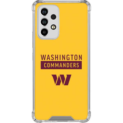 NFL Washington Commanders Yellow Galaxy A53 5G Clear Case