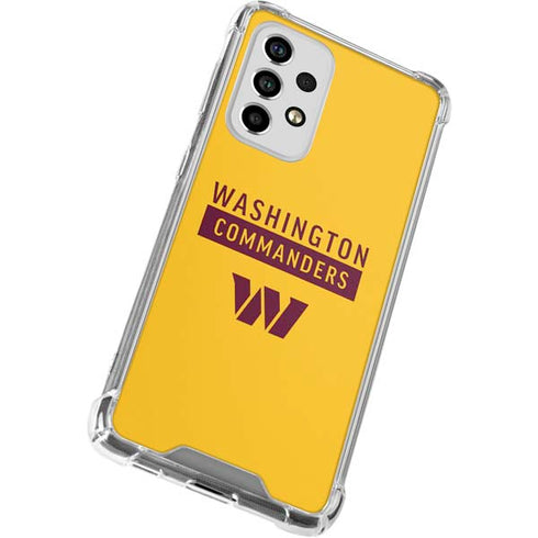 NFL Washington Commanders Yellow Galaxy A53 5G Clear Case