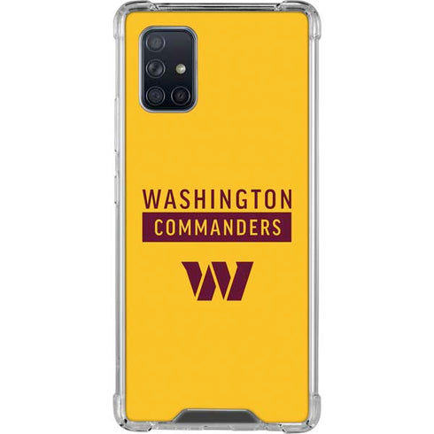 NFL Washington Commanders Yellow Galaxy A71 5G Clear Case