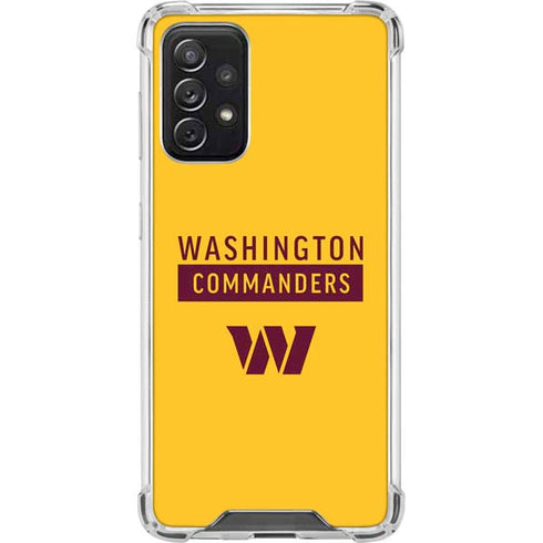 NFL Washington Commanders Yellow Galaxy A72 5G Clear Case