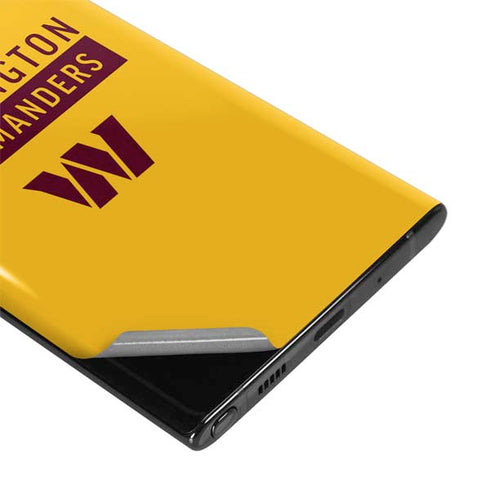 NFL Washington Commanders Yellow Galaxy Note 10 Plus Skin