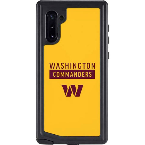 NFL Washington Commanders Yellow Galaxy Note 10 Waterproof Case