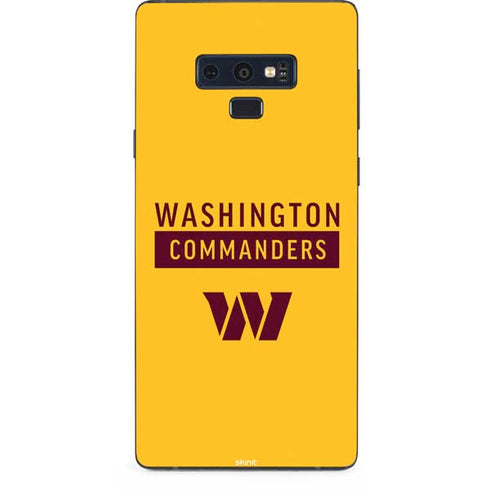 NFL Washington Commanders Yellow Galaxy Note 9 Skin