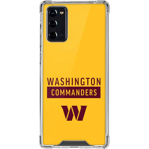 NFL Washington Commanders Yellow Galaxy Note20 5G Clear Case