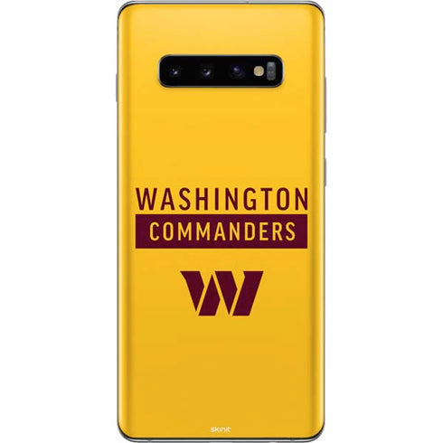 NFL Washington Commanders Yellow Galaxy S10 Plus Skin