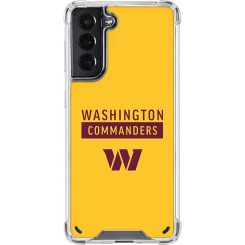 NFL Washington Commanders Yellow Galaxy S21 5G Clear Case