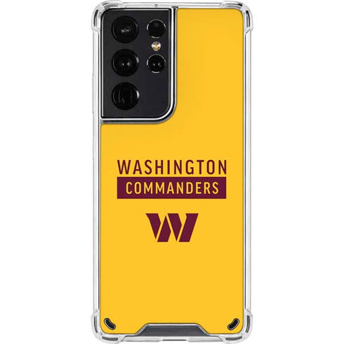 NFL Washington Commanders Yellow Galaxy S21 Ultra 5G Clear Case