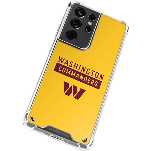 NFL Washington Commanders Yellow Galaxy S21 Ultra 5G Clear Case