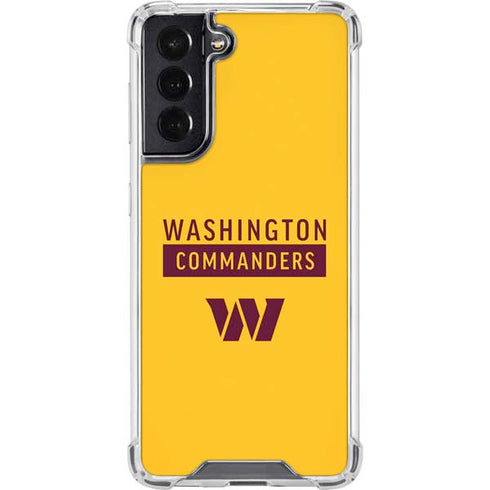 NFL Washington Commanders Yellow Galaxy S22 Clear Case