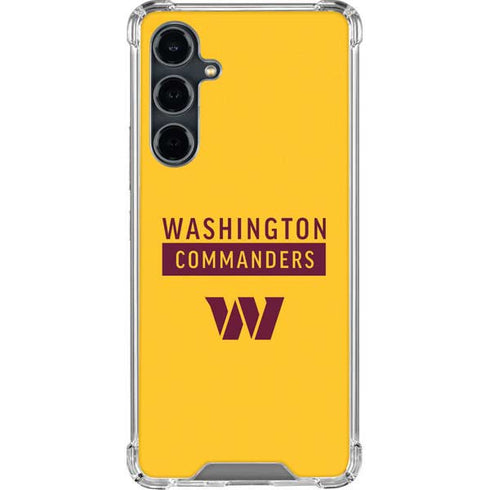 NFL Washington Commanders Yellow Galaxy S23 FE Clear Case