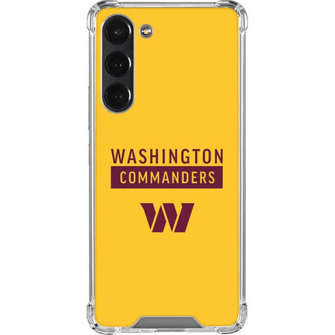 NFL Washington Commanders Yellow Galaxy S23 Plus Clear Case
