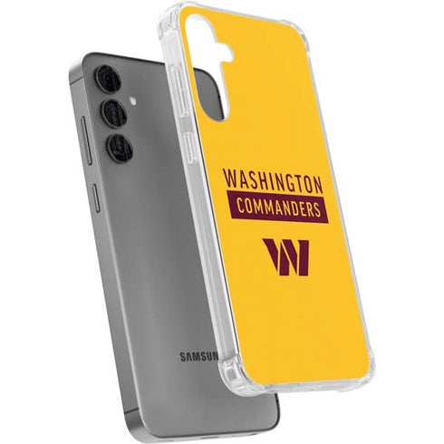 NFL Washington Commanders Yellow Galaxy S24 Plus Clear Case