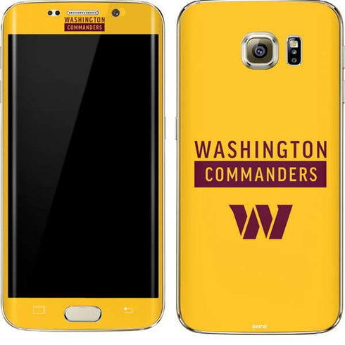 NFL Washington Commanders Yellow Galaxy S7 Edge Skin