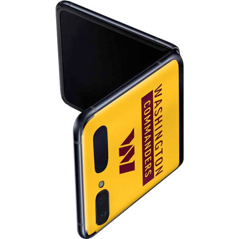 NFL Washington Commanders Yellow Galaxy Z Flip Skin