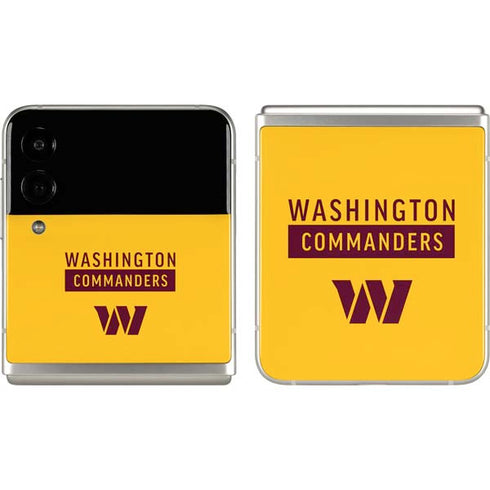 NFL Washington Commanders Yellow Galaxy Z Flip3 5G Skin