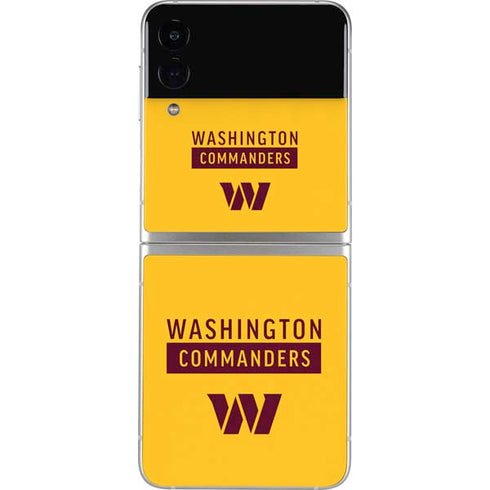 NFL Washington Commanders Yellow Galaxy Z Flip3 5G Skin