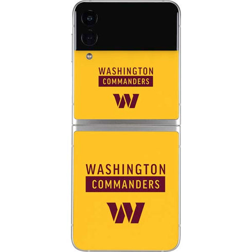 NFL Washington Commanders Yellow Galaxy Z Flip4 5G Skin