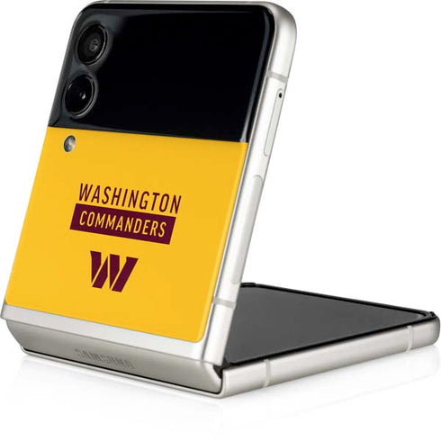 NFL Washington Commanders Yellow Galaxy Z Flip4 5G Skin