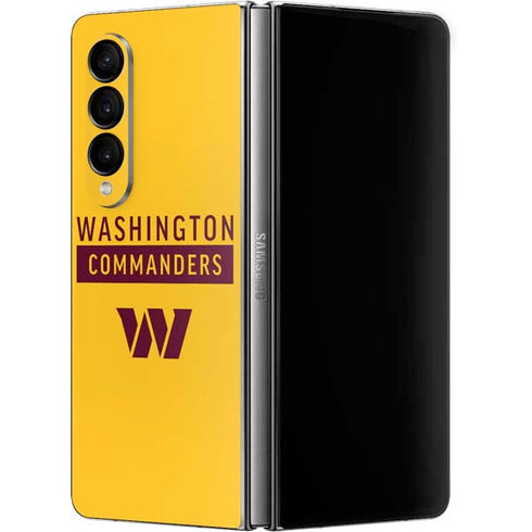 NFL Washington Commanders Yellow Galaxy Z Fold4 5G Skin
