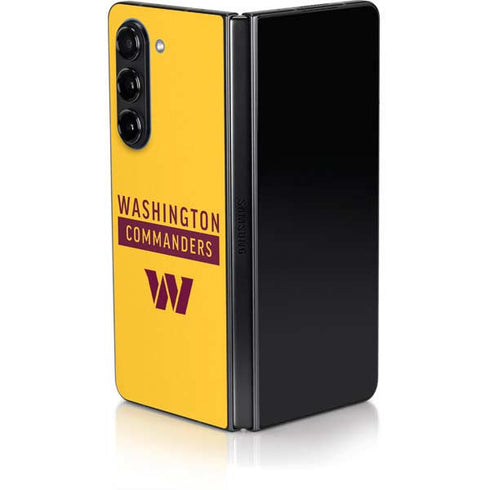 NFL Washington Commanders Yellow Galaxy Z Fold5 5G Skin