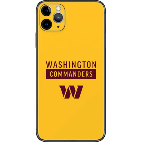 NFL Washington Commanders Yellow iPhone 11 Pro Max Skin