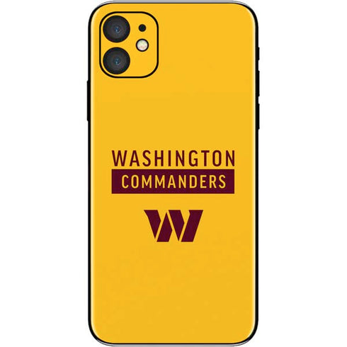 NFL Washington Commanders Yellow iPhone 11 Skin