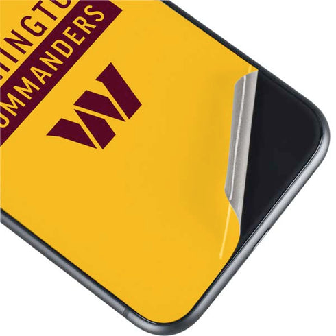 NFL Washington Commanders Yellow iPhone 11 Skin