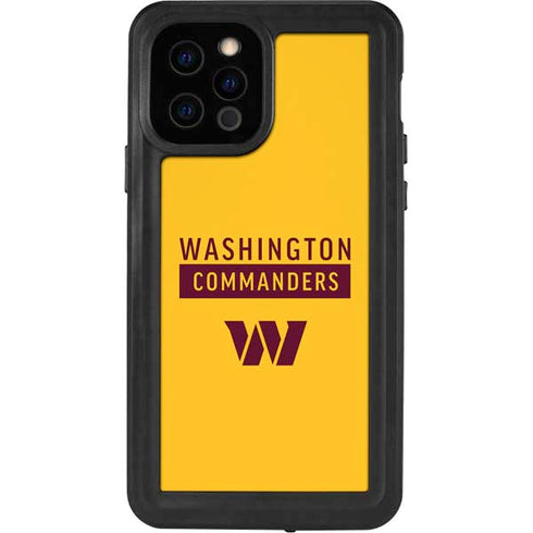 NFL Washington Commanders Yellow iPhone 12 Pro Waterproof Case