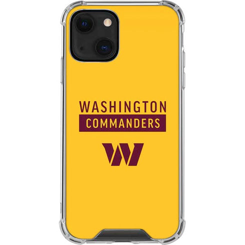 NFL Washington Commanders Yellow iPhone 13 Mini Clear Case