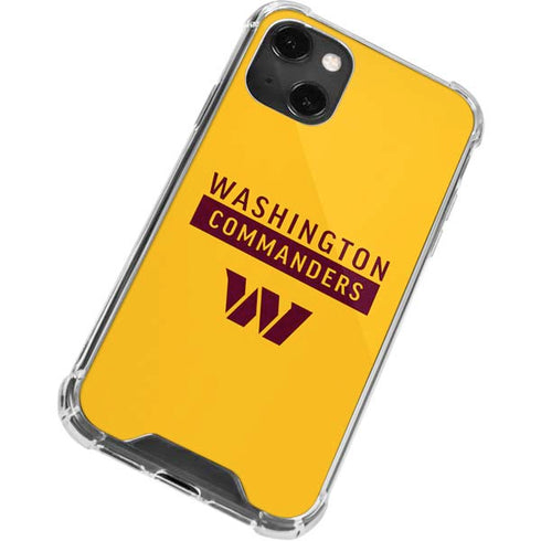 NFL Washington Commanders Yellow iPhone 13 Mini Clear Case